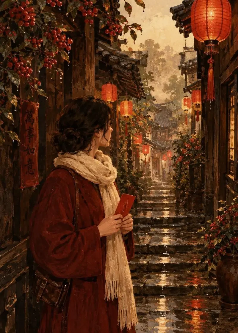 《旧巷九号雨停了》封面：一封七年前的婚礼请柬